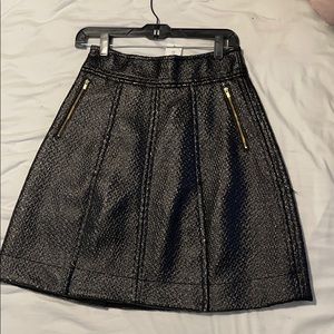 Black Faux leather skirt